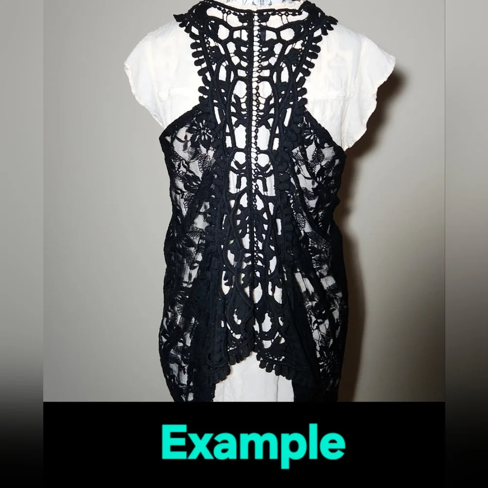 Daytrip Black High Low Lightweight Vest Women's Large - Picture 14 of 16